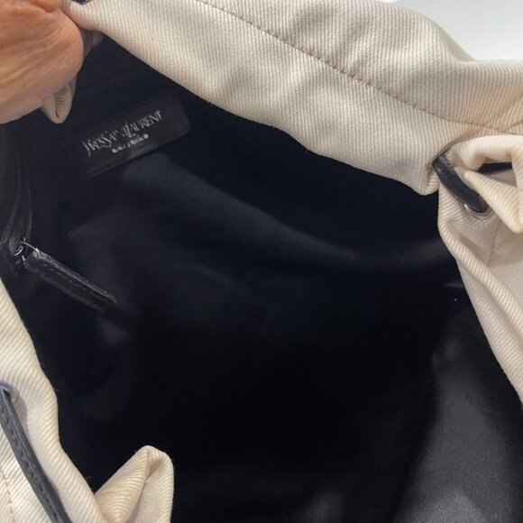 Yves Saint Laurent Canvas Bucket Bag (JB1292) - Picture 12 of 14